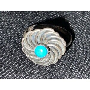 925 Turquoise Signed CB Size 6